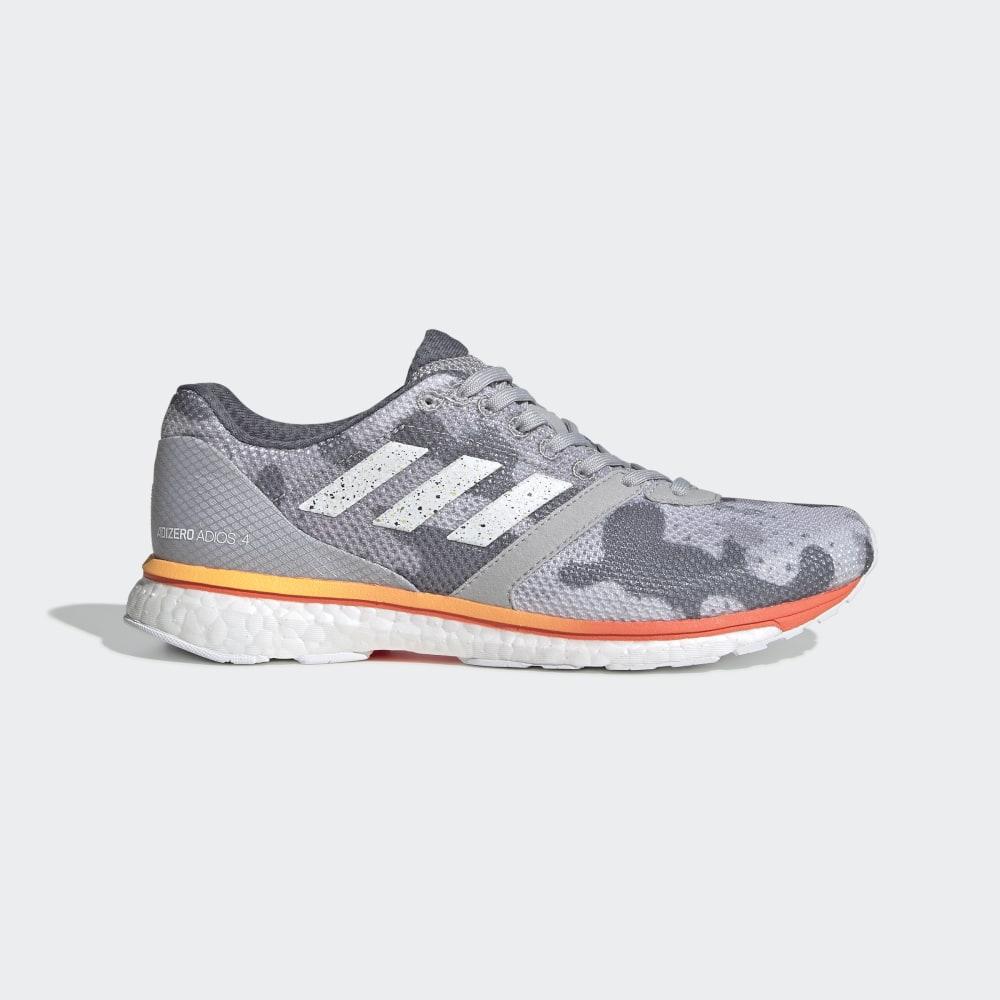 Adidas Women's Adizero Adios 4 Running Shoes Grey/White/Coral Ireland EF1457